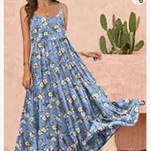 YESNO cotton maxi dress, XL/XXL, blue